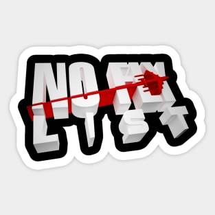 No Fly List 3D text Sticker